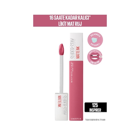 Maybelline New York Super Stay Matte Ink Likit Ruj 125 Inspirer