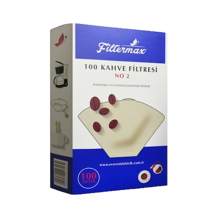 Filtermax 2 Numara Filtre Kahve Kağıdı 100'lü