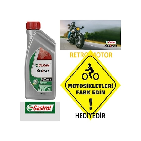 Castrol Actevo 20W-40 4t 1 L 4 Zamanlı Motosiklet Yağı 26/04/22