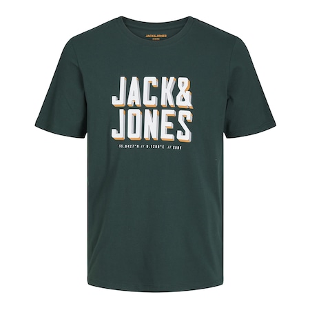Jack & Jones Göğüs Logo Baskılı Tişört Grow 12249613 Pine Grove
