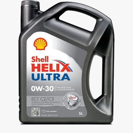 Shell Helix Ultra Ect C2-C3 0W-30 Tam Sentetik Motor Yağı 5 L