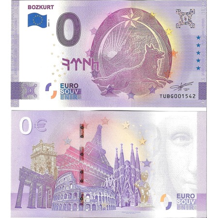 Emir Collectıon Türkiye Hatıra 0 Euro Bozkurt Kağıt Para Çil Unc Koleksiyon Para