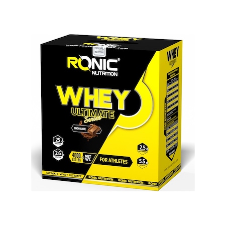 Ronic Nutrition Whey Ultimate Protein Tozu 4000 Gr + Shaker Ve 2 Adet Tek Kullanımlık Whey Protein