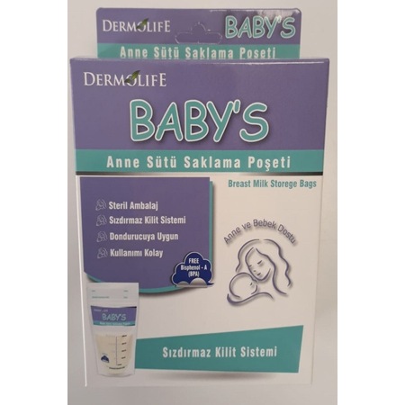 Dermolife Baby's Süt Saklama Poşeti 3 x 20'li