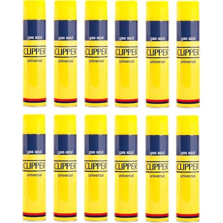 12 Adet Clipper Çakmak Gazı 250 ml