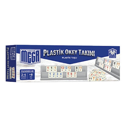 Mega Plastik Okey Takımı Plastik Taşlı