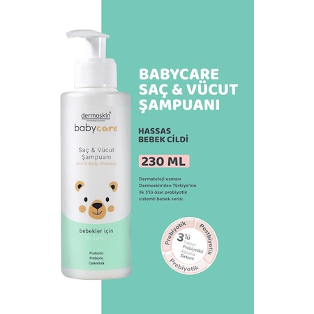 Dermoskin Babycare Saç & Vücut Şampuanı 230 ML