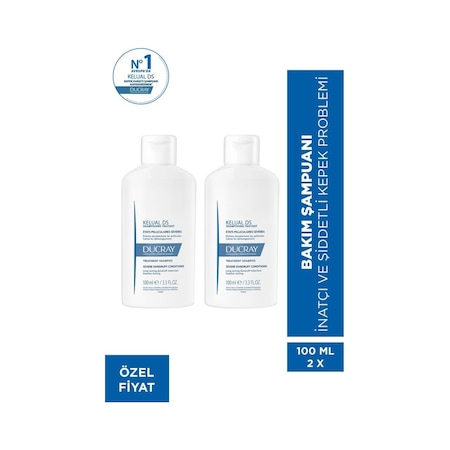 Ducray Kelual Ds İnatçı ve Şiddetli Kepek Karşıtı Şampuan 2 x 100 ML