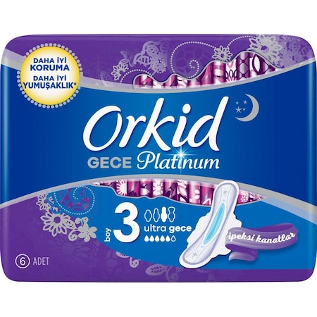 Orkid Platinum Gece Hijyenik Ped 6'lı