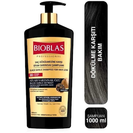 Bioblas Saç Dökülmesine Karşı Siyah Sarımsak Şampuanı 1 L