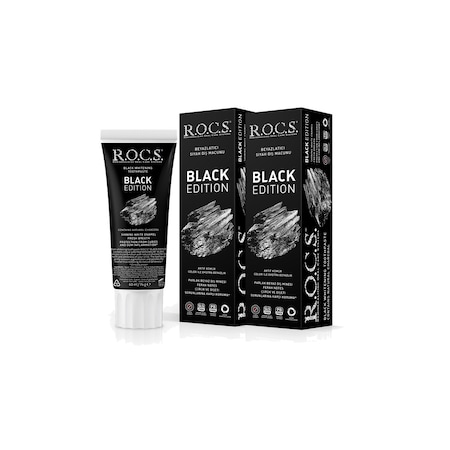Rocs Black Edition Beyazlatıcı Siyah Diş Macunu 60 ML x 2