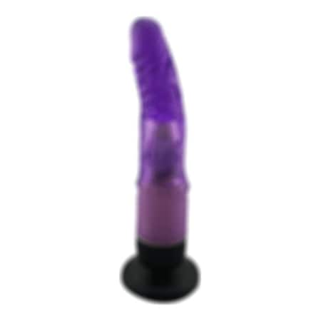 Hızlı Express 20 CM Anal ve Vajinal Mor Titreşimli Jel Vantuzlu Vibratör Dildo