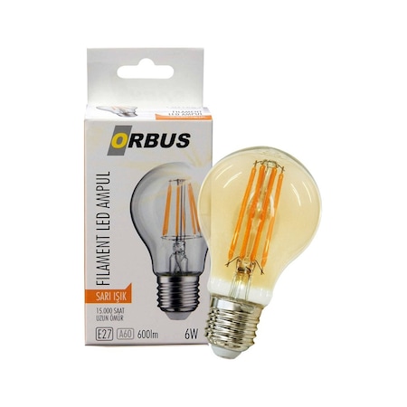 ORBUS A60 6 WATT E27 AMBER LED AMPUL