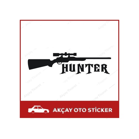 Hunter Avcı Sticker Avcı Oto Sticker Araba Sticker Araç Sticker