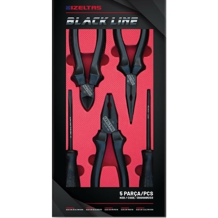 İzeltaş 13000005133 Black Line Pense Tornavida Seti 5 Parça