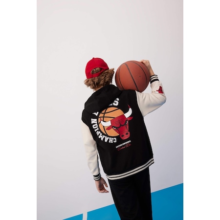 Defacto Erkek Çocuk Nba Chicago Bulls Kapüşonlu Bomber Hırka B6818a824spbk81