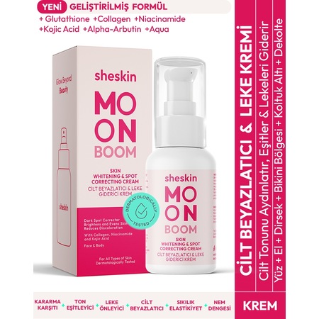 Sheskin Moon Boom Cilt Beyazlatıcı Ton Eşitleyici ve Leke Önleyici 50 ML