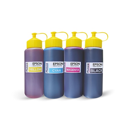 Epson Uyumlu Tüm 4 Renkli Yazıcılar 4 Renk 500Ml Photoink Mürekkep