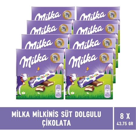 Milka Milkinis Süt Dolgulu Çikolata 8 x 43.75 G