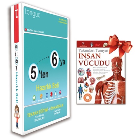 Tonguç 6. Sınıf 5 ten 6 ya Hazırlık Tekrar Seti - Yakından Tanıyın İnsan Vücudu Hediye - 4 Kitap