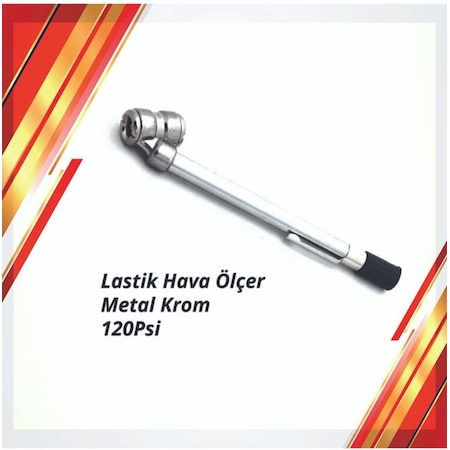 Lastik Hava Basınç Ölçer 10-120 Psi Metal