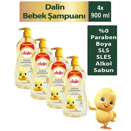 Dalin Bebek Şampuanı - 900 ML x 4 Adet