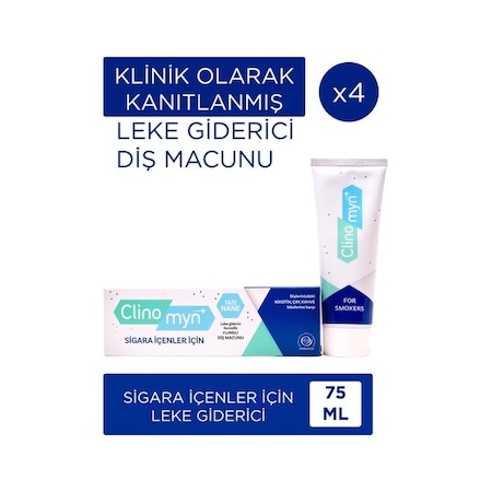 Clinomyn Smokers Sigara İçenler İçin Diş Beyazlatan Diş Macunu 4 x 75 ML