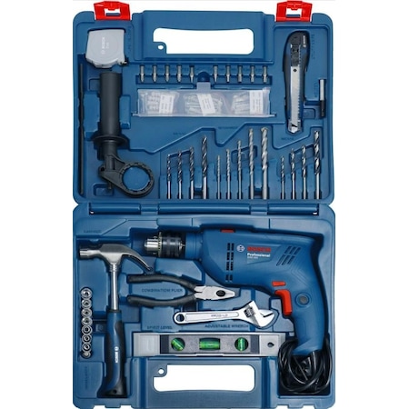 Bosch GSB 600 Darbeli Matkap + 100 Parça Aksesuar Seti - 06011A0321