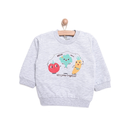 HelloBaby Basic Sebze Desenli Sweatshirt Kız Bebek 23KHLBKSWT007