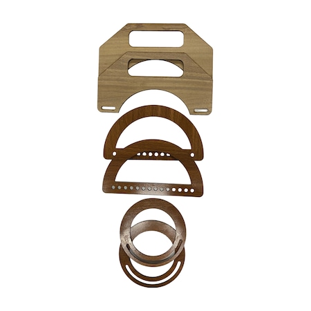 Ahşap Çanta Sapı Mdf Kulp Cs23 3 Çift