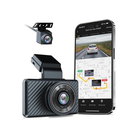 360+ G500H ÖN 3K 2880x1620p - Arka 720P HD 150° Gece Görüşü Dahili Akıllı Araç İçi Kamera