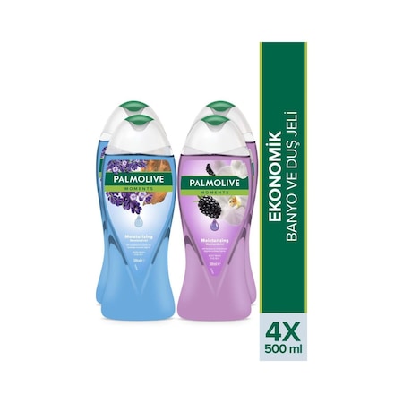 Palmolive Moments Duş Jeli Nemlendirici Sandal Ağacı Lavanta & Böğürtlen Orkide 4 x 500 ML