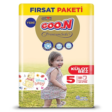 Goon Külot Bez 5 Numara Premium Soft 58 Adet