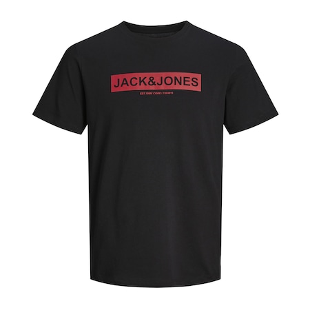 Jack & Jones Logo Baskılı Tişört Pin 12249605 Siyah