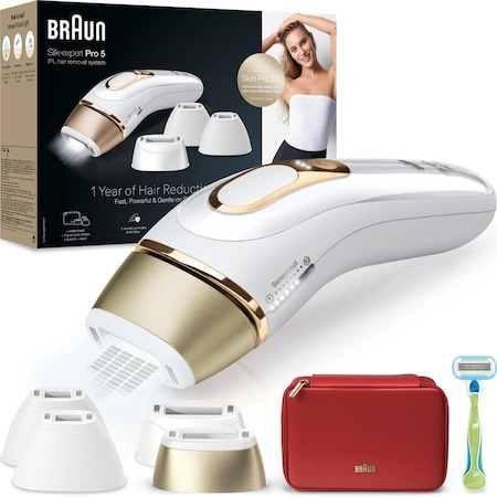 Braun Silk Expert Pro 5 PL5382 IPL Cihazı + Venus Tıraş Makinesi + Başlık 4'lü + Çanta