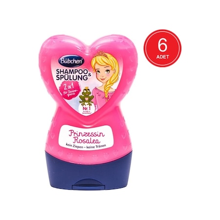 Bübchen Princess Rosalea 2'si 1 Arada Çocuk Şampuanı & Balsamı 6 x 230 ML