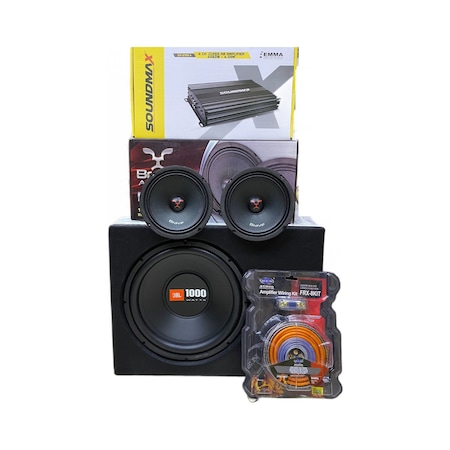 Paket Set Takım 30 CM Bass 16 CM Midrange 4 Kanallı Anfi Kablo Seti