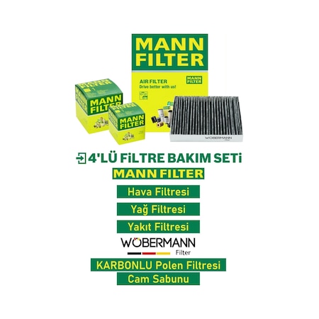 Wöbermann+mann Mitsubishi L200 2.5 Di-d Filtre Bakım Seti 2008-2015 4k