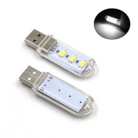 Unichrome 5730 SMD 3 Led Beyaz Işık Taşınabilir Mini USB