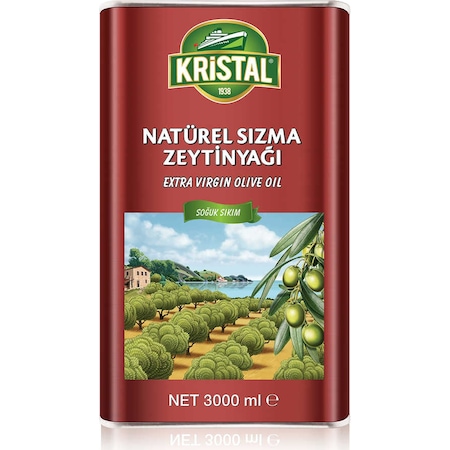 Kristal Naturel Sızma Zeytinyağı Dg Teneke 3 L