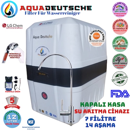 Elegance Pompalı Beyaz 12 Lt 7 Filtre 14 Aşama Su Arıtma Cihazı