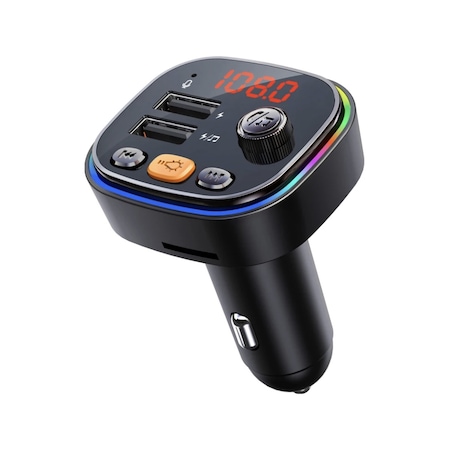 Araç Fm Transmitter Bluetooth Usb Mp3 Sd Kart Çakmaklık Girişli O