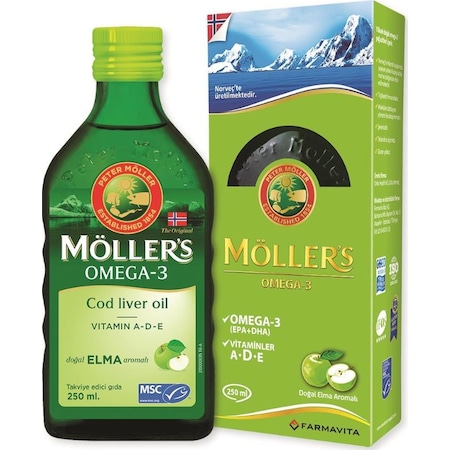 Möller's Omega 3 Elma Aromalı Balık Yağı Şurubu 250 Ml