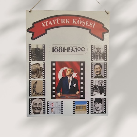 Ahşap Dijital Baskı Atatürk Köşesi