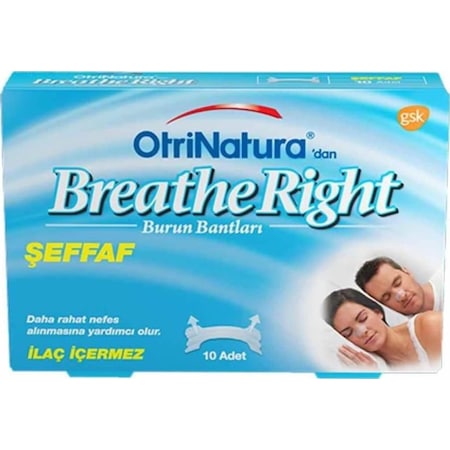 Breathe Right Şeffaf Burun Bandı 10'lu