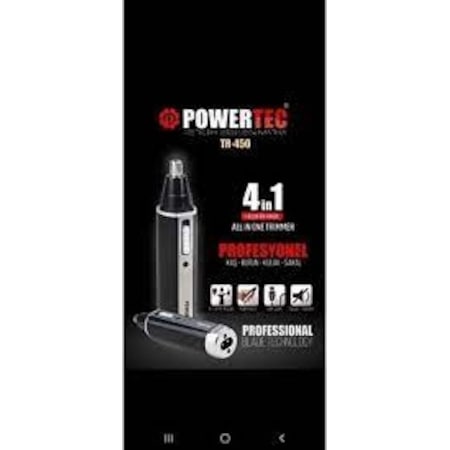 Powertec 4'ün 1 Arada Kaş Burun Kulak Tıraş Makinesi