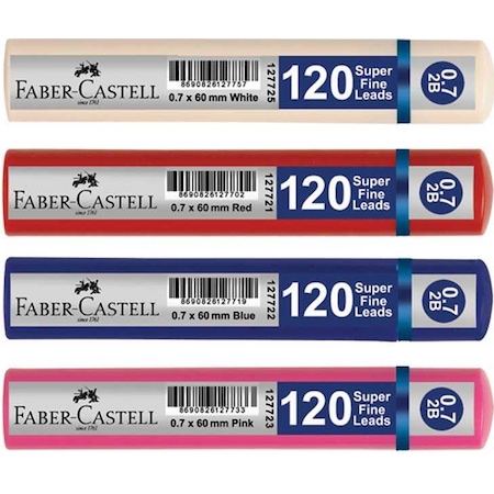 Faber Castell 2B 0.7 Uç 120'li Tüp 4'lü Paket