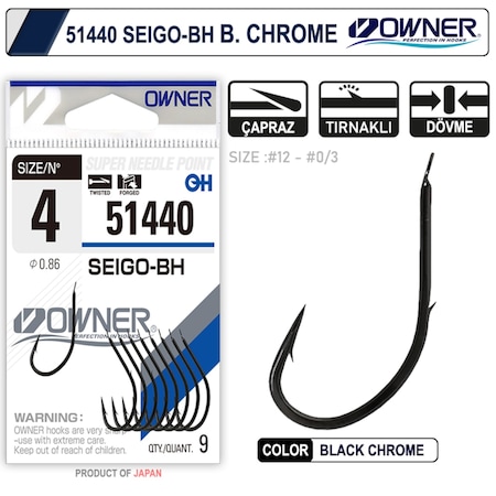 Owner 51440 Seigo-Bh Black Chrome Iğne (544385082)