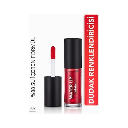 Flormar Kalıcı Mat Dudak Tint'i (Kırmızı) - Water Lip Stain - 002 Love Craft - 8682536042178