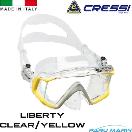 Parumarin Cressi Liberty Clear/Yellow Dalış Ve Yüzme Maskesi